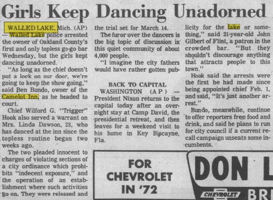 Mr. Bs Camelot Inn (Maple Lanes, Shadow Fax, Olde World Market) - Feb 10 1972 Article (newer photo)